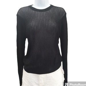 Free People, H20 Crew Pullover, Size Large, Black, New with Tags